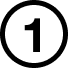 Icon Kreis mit der Zahl eins in der Mitte